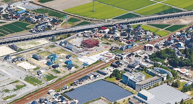 【造成分譲地】 富山市高木西・2区画の航空写真